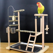 Parrot Toys Tiger Skin Peony Bird Stand Xuanfeng Xiaotai Stand Pepper Wooden Stand Sub-stand Pole