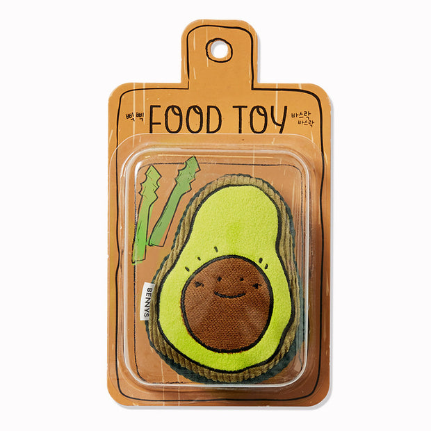 Toast, Eggs & Avocado Canvas Chew Toys