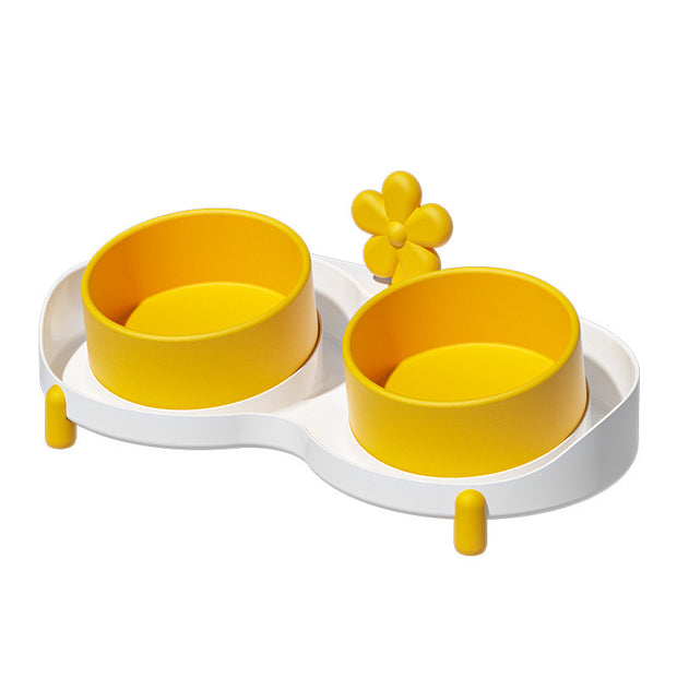 Double bowl lifted pet stand