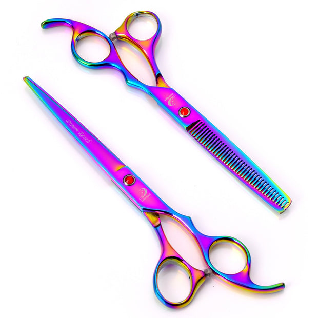 Pet grooming scissors set