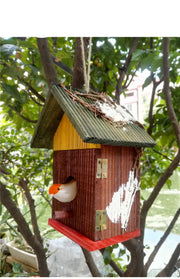 Creative Handmade Wooden BirdHouse Feeder