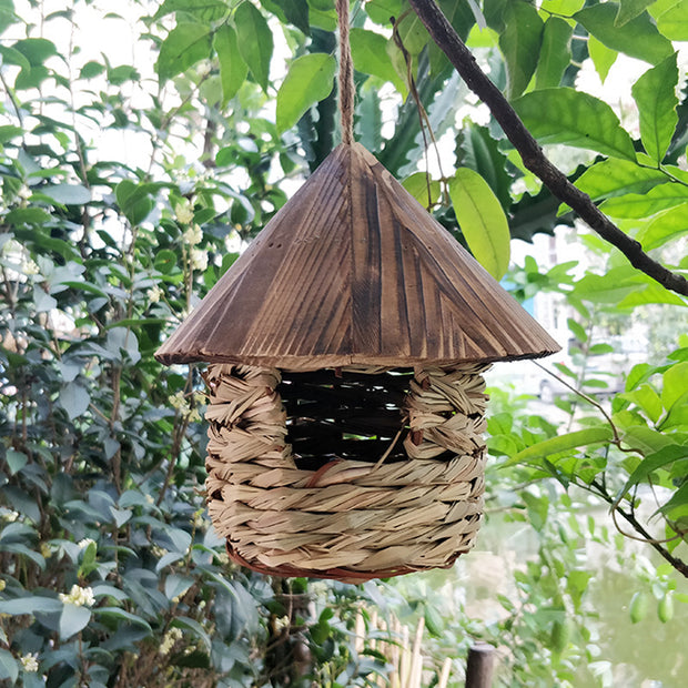 Creative Handmade Wooden BirdHouse Feeder