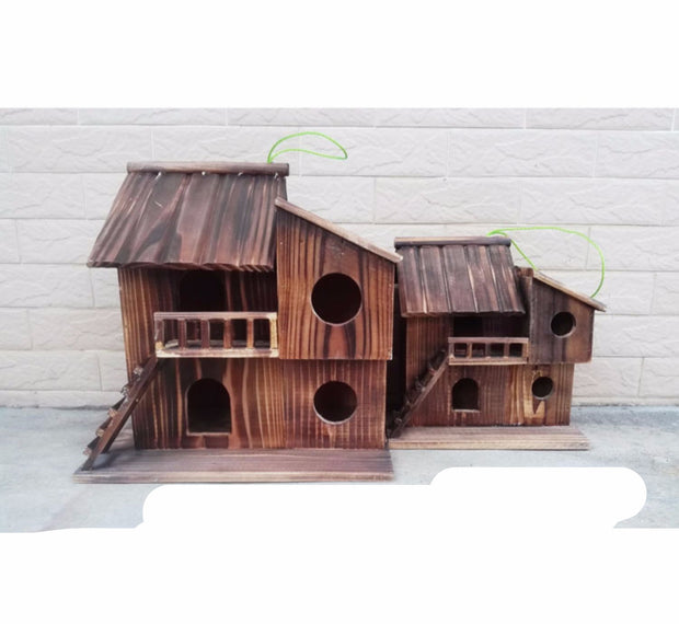 Creative Handmade Wooden BirdHouse Feeder