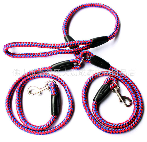 Double-Ended Traction Rope Dog Collar