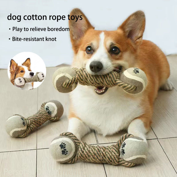 Tennis Ball Rope Pet Toy