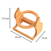 Wooden pet bowl feeder stand