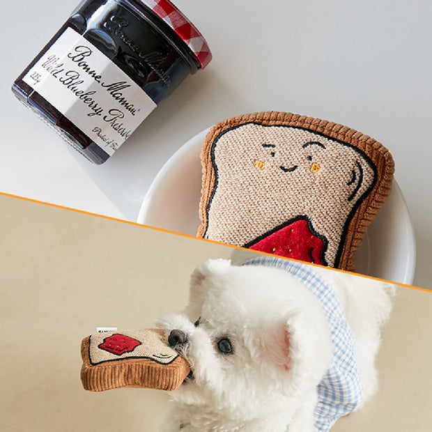 Toast, Eggs & Avocado Canvas Chew Toys