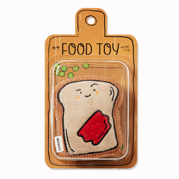 Toast, Eggs & Avocado Canvas Chew Toys