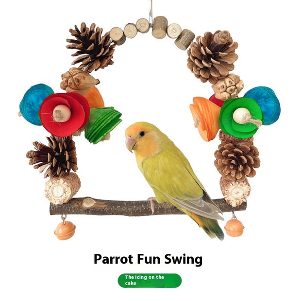 Pine Cone Bird Swing