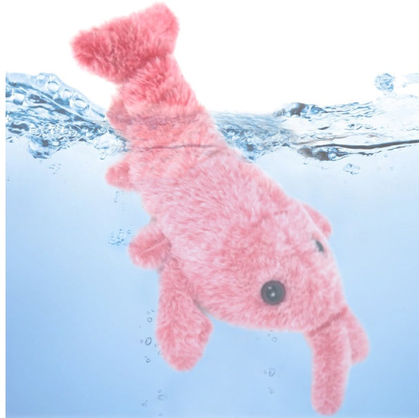 USB Jumping Shrimp Plush Play Toy