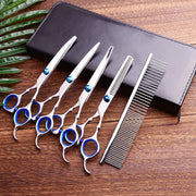 Pet grooming scissors set