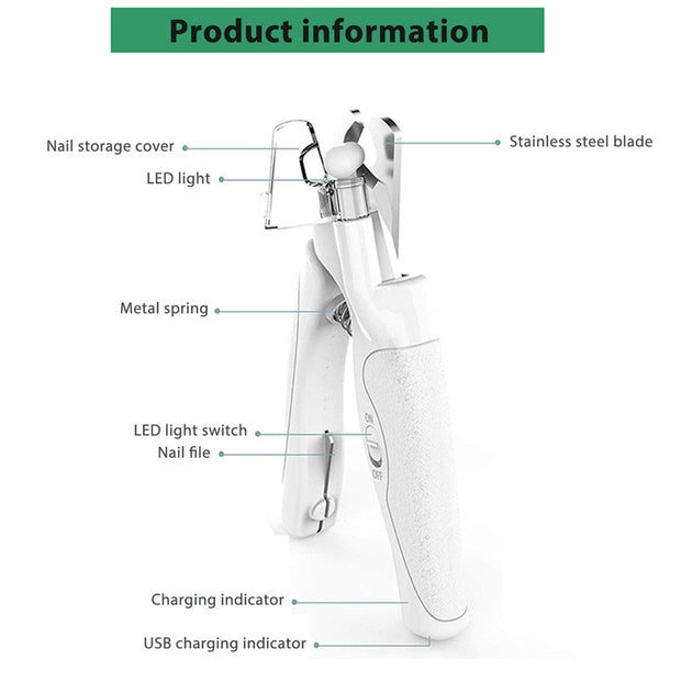 LED Storage Box Nail Clippers