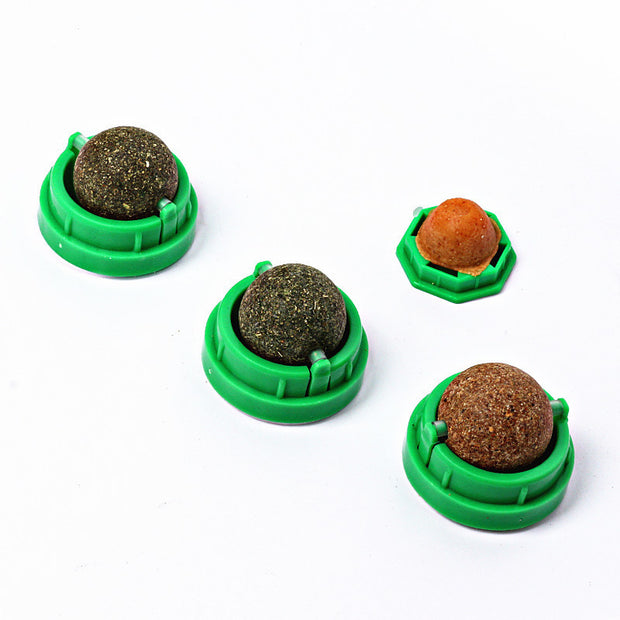 Potaroma Catnip Toys Balls 4 Pcs Wall Treat