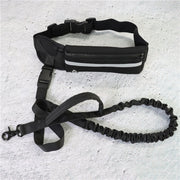 Hands free pet leash with pocket and bottle holder