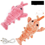 USB Jumping Shrimp Plush Play Toy