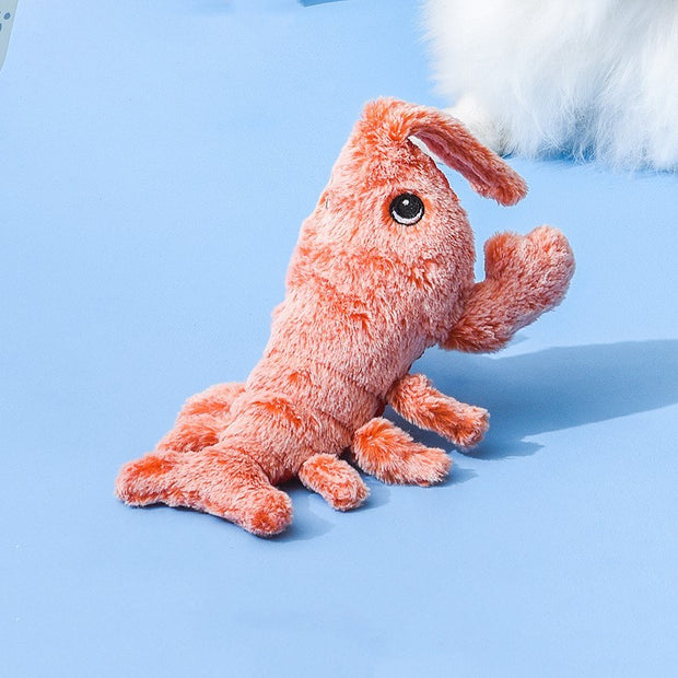 USB Jumping Shrimp Plush Play Toy