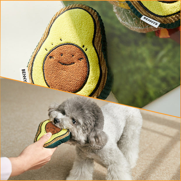 Toast, Eggs & Avocado Canvas Chew Toys